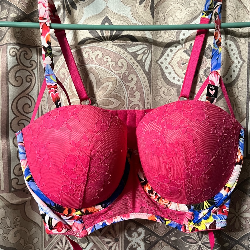 Brand new vibrant floral print Victorias Secret corset bra/boustier